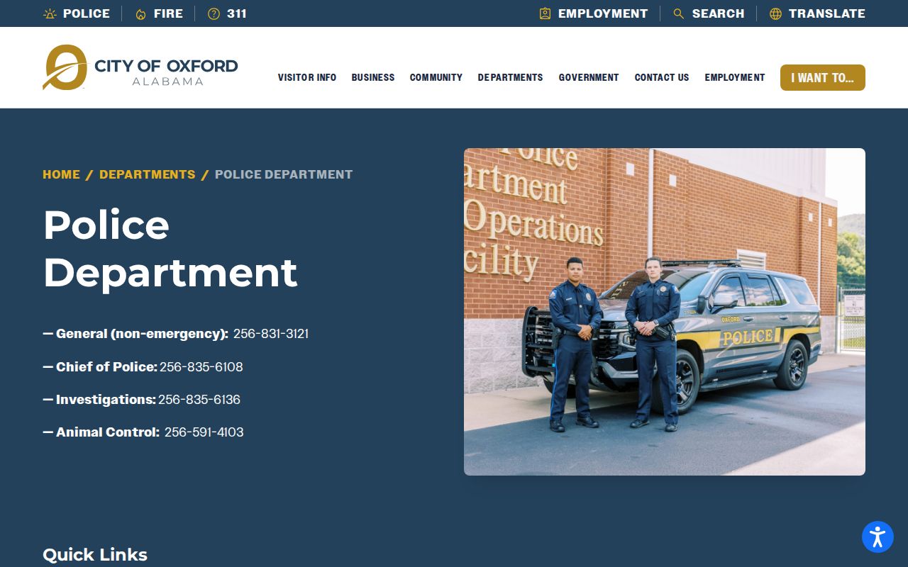 Oxford Alabama police contacts for municipal warrant records