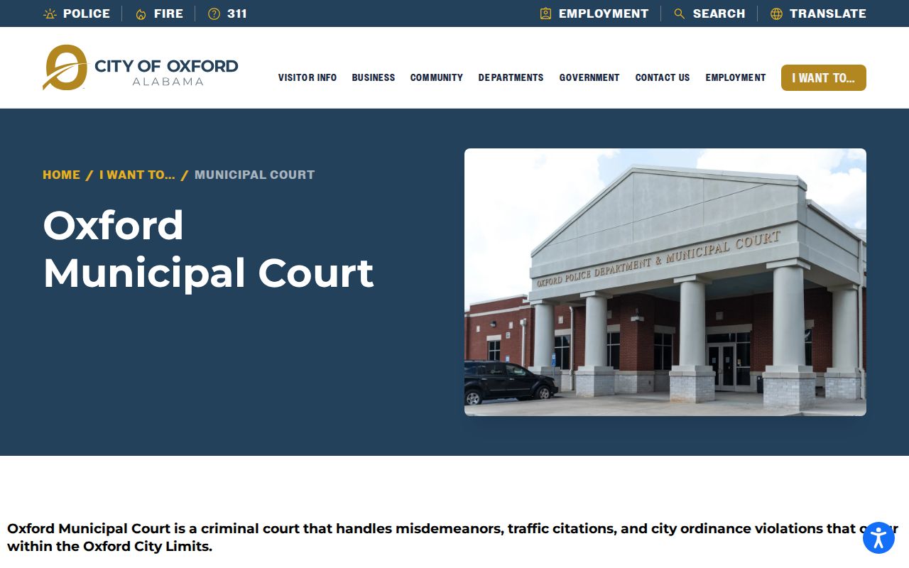 Oxford Alabama municipal court warrant records issuance and check instructions